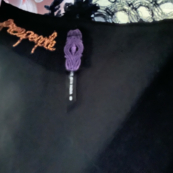 FREE PEOPLE RARE!!!!jeweled romper size 8 black and navy - Picture 2 of 13